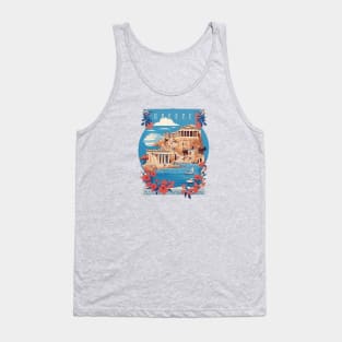 Vintage Travel Greece Design Tank Top